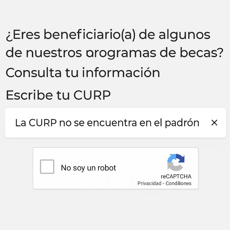 CURP No Encontrada